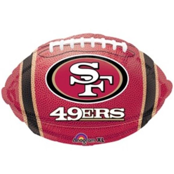 Loftus International Loftus International A2-9609 18 in. San Francisco 49ers Team Colors Jr. Shape Balloon A2-9609